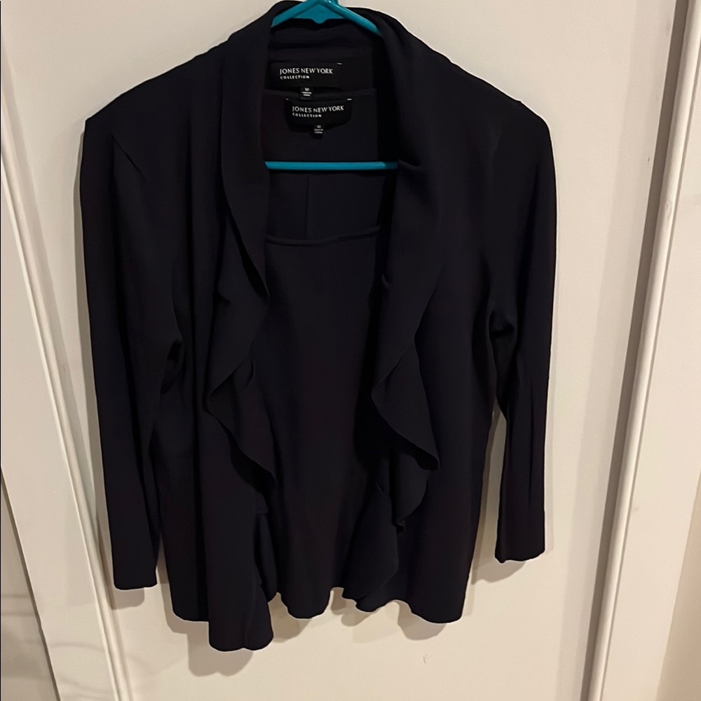 Jones New York Blue Women's Cardigan With Tank